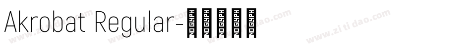 Akrobat Regular字体转换